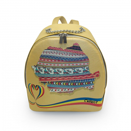 Genti - Rucsac personalizat din piele naturala cu print digital