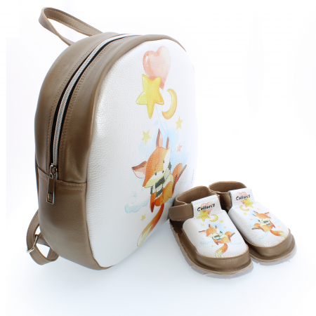 Set incaltaminte si rucsac Baby3 pentru copii din piele naturala personalizat cu print digital (exemplu) [1]