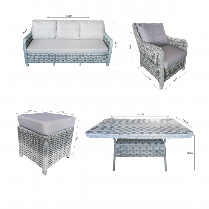 SET MOBILIER TERASA SI GRADINA RATAN MIRABELA 7 LOCURI [6]