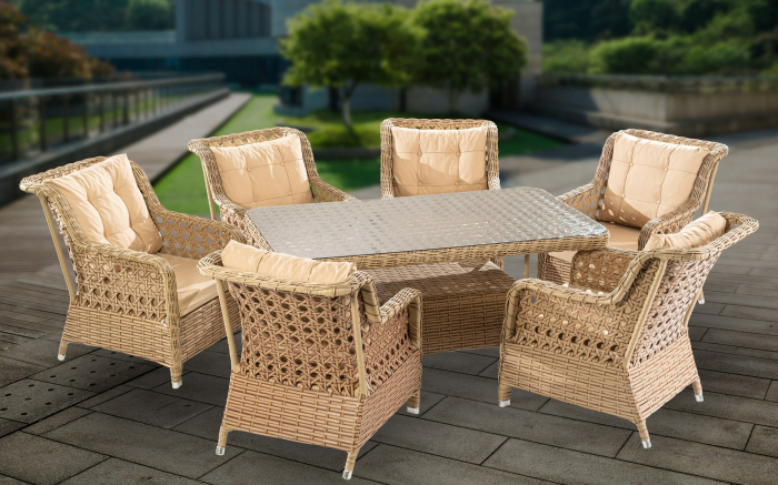 SET MOBILIER TERASA SI GRADINA RATAN NIRVANA 6 LOCURI [2]