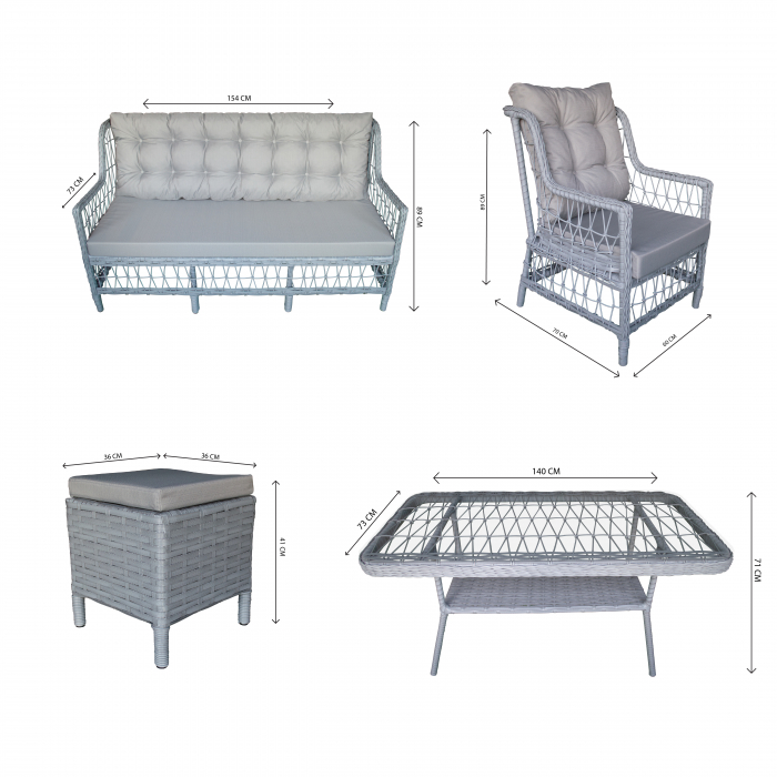 SET MOBILIER TERASA SI GRADINA RATAN ARIA 7 LOCURI [6]