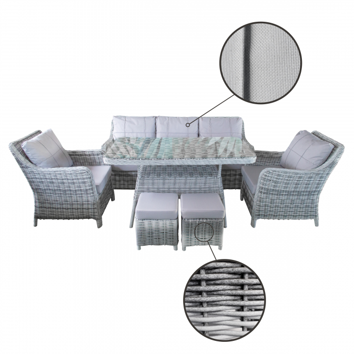 SET MOBILIER TERASA SI GRADINA RATAN MIRABELA 7 LOCURI [7]