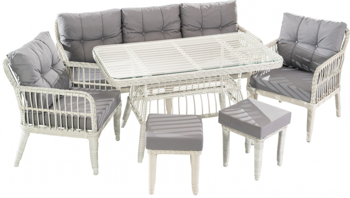 SET MOBILIER TERASA SI GRADINA  RATAN PARES 7 LOCURI [2]