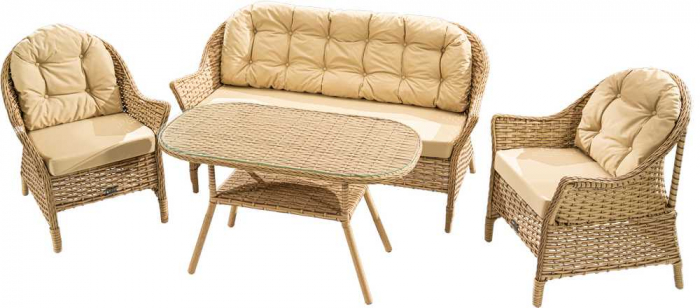 SET MOBILIER TERASA SI GRADINA RATAN ALEZIA 5 LOCURI [1]