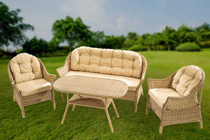 SET MOBILIER TERASA SI GRADINA RATAN ALEZIA 5 LOCURI [2]