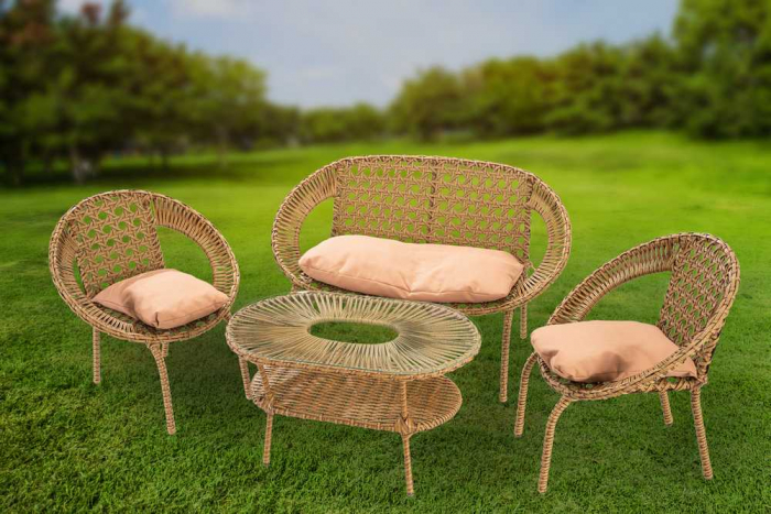 SET MOBILIER TERASA SI GRADINA RATAN SAFIRA 4 LOCURI [2]