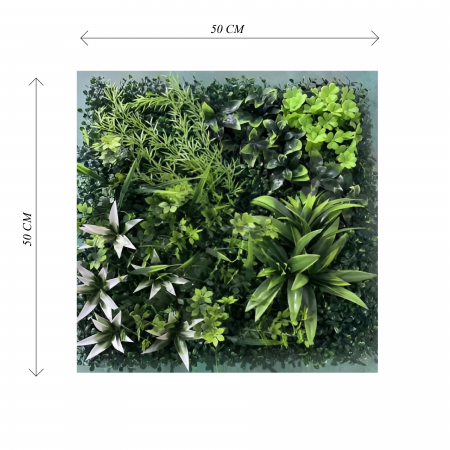 Decor din Plante - Panou Verde Mix 50-73