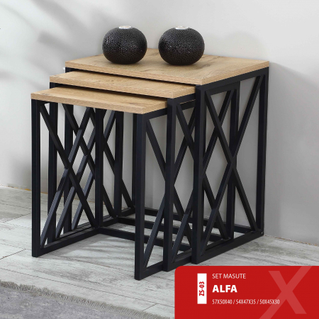 Mobilier modular - Set masute cafea Alfa