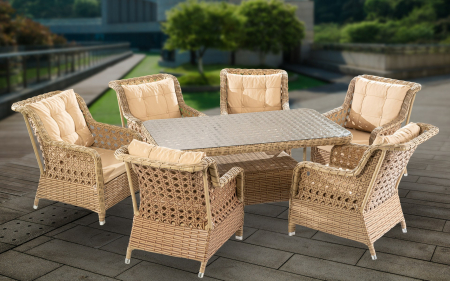SET MOBILIER TERASA SI GRADINA RATAN NIRVANA 6 LOCURI [1]