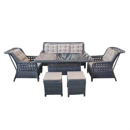 Seturi de mobilier - SET MOBILIER TERASA SI GRADINA RATAN NIRVANA 7 LOCURI