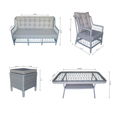 SET MOBILIER TERASA SI GRADINA RATAN ARIA 7 LOCURI [5]