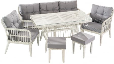 SET MOBILIER TERASA SI GRADINA  RATAN PARES 7 LOCURI [1]