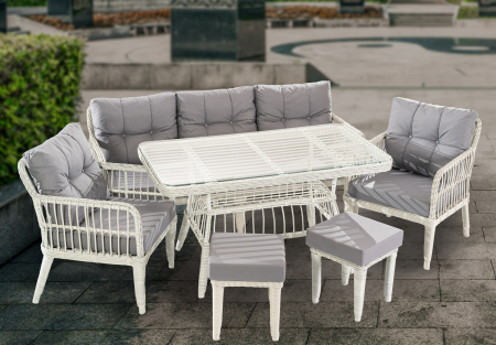 Seturi de mobilier - SET MOBILIER TERASA SI GRADINA  RATAN PARES 7 LOCURI
