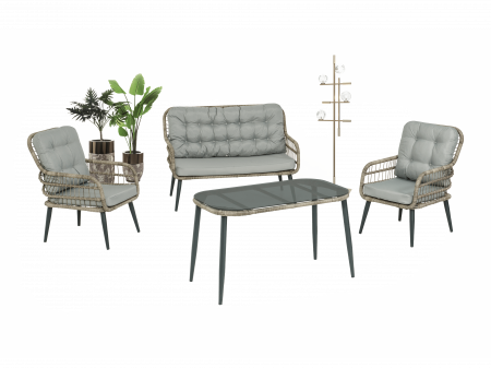 SET MOBILIER TERASA SI GRADINA  RATAN PORTO 4 LOCURI Seturi de mobilier - SET MOBILIER TERASA SI GRADINA  RATAN PORTO 4 LOCURI