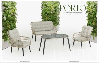 SET MOBILIER TERASA SI GRADINA  RATAN PORTO 4 LOCURI [1]