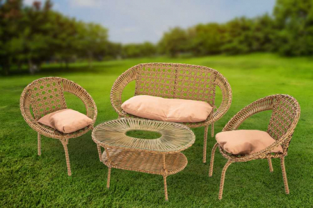 SET MOBILIER TERASA SI GRADINA RATAN SAFIRA 4 LOCURI [1]