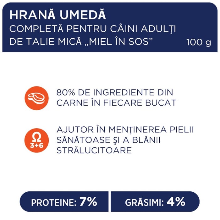 CLUB 4 PAWS, plic hrana umeda, caine adult, miel, 100g [3]