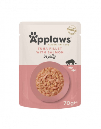 PISICI - APPLAWS 100% Natural, Plic Hrana Umeda Pisici, Ton si Somon, 70g