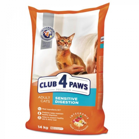 Hrana uscata pisici - Club 4 Paws Premium Hrana uscata pisici adulte, Sensitive Digestion, 14kg