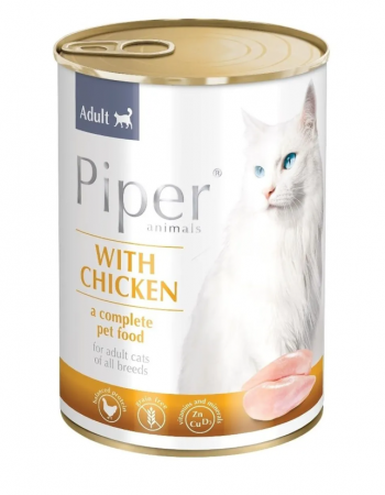 Pisica adulta - Conserva Piper Adult, Pisica, cu Piept de Pui, 400 g