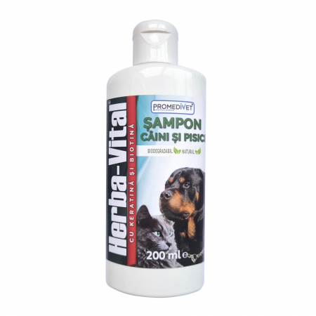 Ingrijire caini - Herba Vital sampon caini si pisici, 200ml