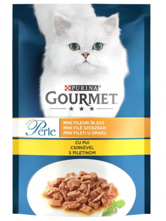 PISICI - Hrana umeda pentru pisici Purina Gourmet Perle, Pui in sos, 85 g