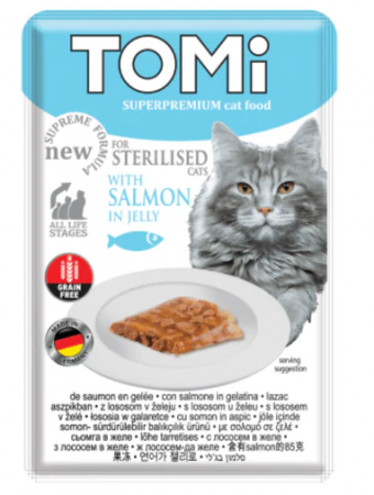 PISICI - Hrana umeda pentru pisici sterilizate Tomi Sterilizat Somon 85g