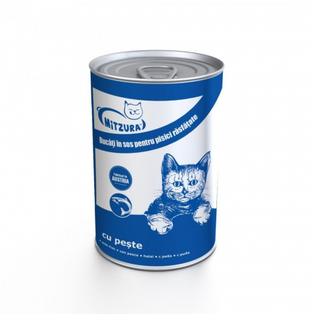 Pisica adulta - Mitzura, Hrana umeda pentru pisici, Peste, conserva 415g