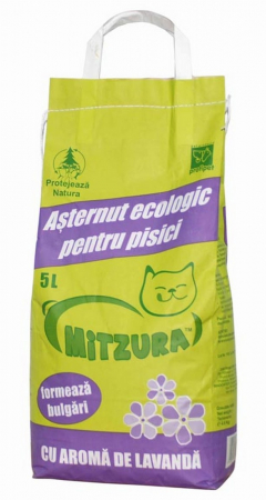 Ingrijire pisici - Mitzura, nisip cu aroma de lavanda, pisici, 5kg