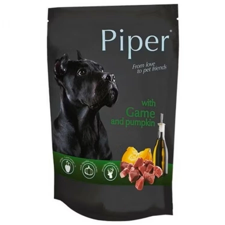Hrana umeda caini - Piper, plic hrana umeda, caine adult, vanat si dovleac, 150g
