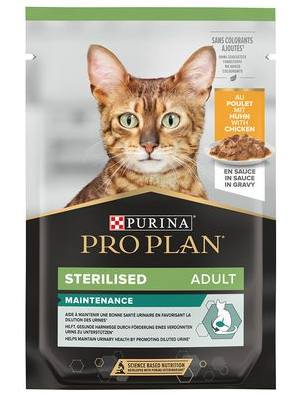 Pisica adulta - Purina Pro Plan Maintenance plic, Sterilised Adult cu pui, 85g