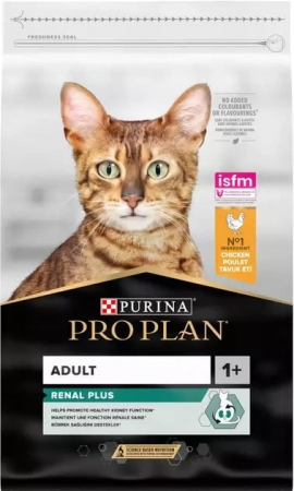 Hrana uscata pisici - PURINA Pro Plan Renal Plus, pui, hrană uscată pisici, 10kg