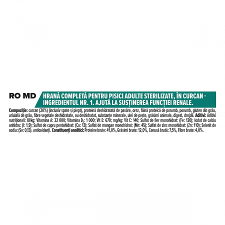 PURINA Pro Plan Sterilised Renal Plus, Curcan, hrană uscată pisici sterilizate, 10kg [2]