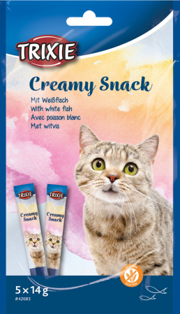 Recompense - Trixie, Creamy Snack, peste, 5x14g