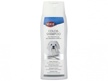 Ingrijire caini - Trixie sampon color, pentru caini cu blana alba sau deschisa, 250ml
