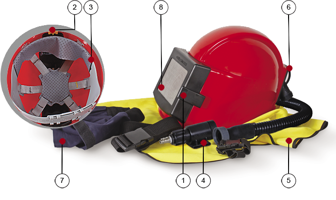 Casca Protectie Sablator tip Comfort [3]