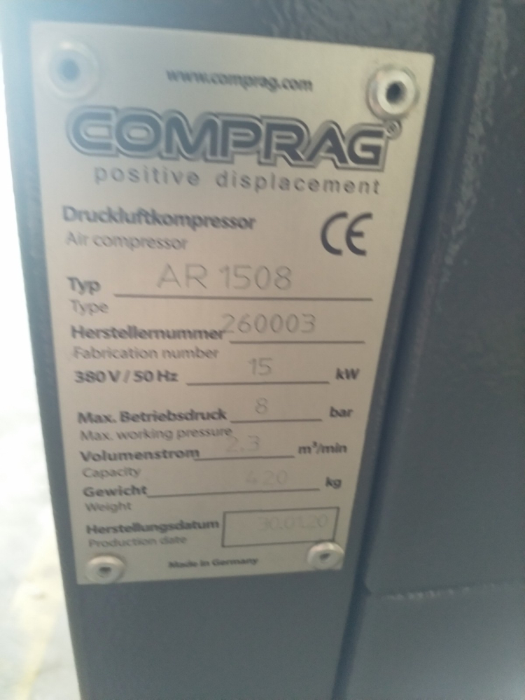 Compresor cu surub cu curele A 1508 / 15 kw second , cu uscator refrigerator RDX41 [4]