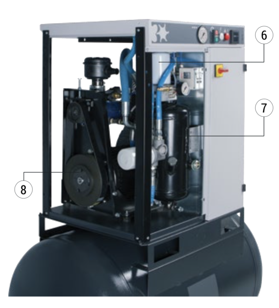 Compresor cu surub cu curele SCB 15 -15-470 D [6]
