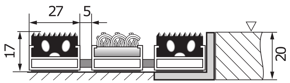 Stergator profesional de picioare  EXTERIOR din profile de aluminiu eloxat cu insertii de cauciuc [4]