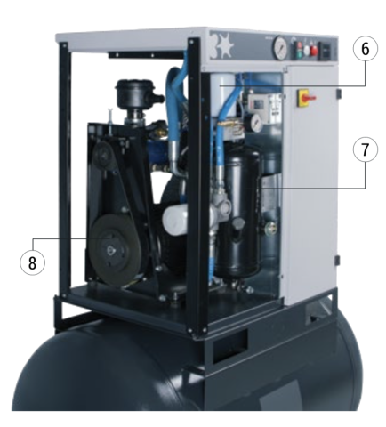 Compresor cu surub cu curele SCB 15 -15-470 D [5]
