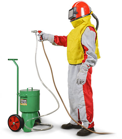 Pistol sablare prin aspiratie SFG cu furtun si lance de aspiratie [1]