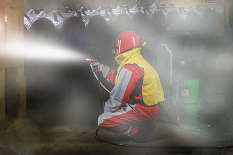 Salopeta protectie operator sablare Heavy-Duty marimea 54(L), manusi incluse [1]