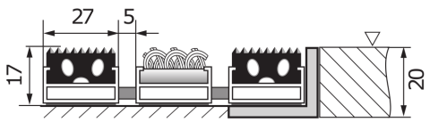 Stergator profesional de picioare  EXTERIOR din profile de aluminiu eloxat cu insertii de cauciuc [3]