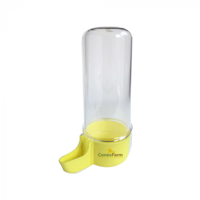 Adăpătoare pt. canari 200ml (tub transparent, bază colorată) [2]