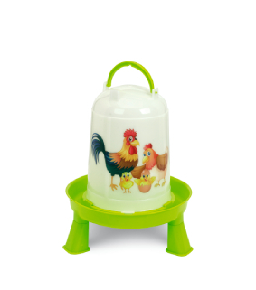 Adăpător pentru păsări de curte cu picior 5L - verde [1]