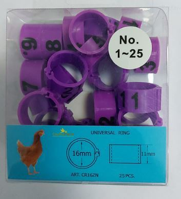 Inele (cleme) zip numerotate Ø 16 mm / 25 buc [5]