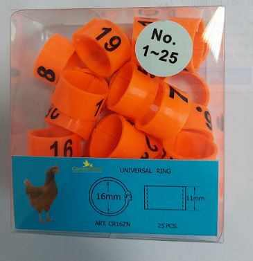 Inele (cleme) zip numerotate Ø 16 mm / 25 buc [7]