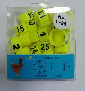Inele (cleme) zip numerotate Ø 16 mm / 25 buc [8]