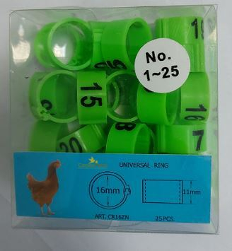 Inele (cleme) zip numerotate Ø 16 mm / 25 buc [13]