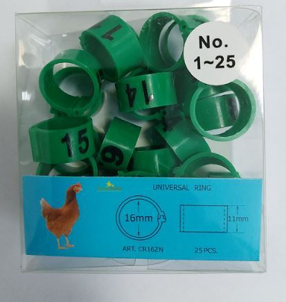 Inele (cleme) zip numerotate Ø 16 mm / 25 buc [14]